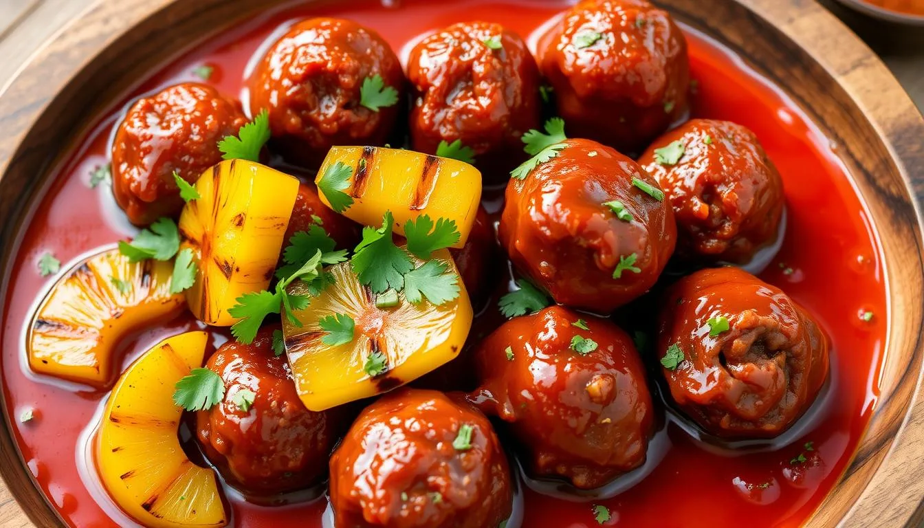 Tasty Pineapple Barbecue Meatballs Recipe